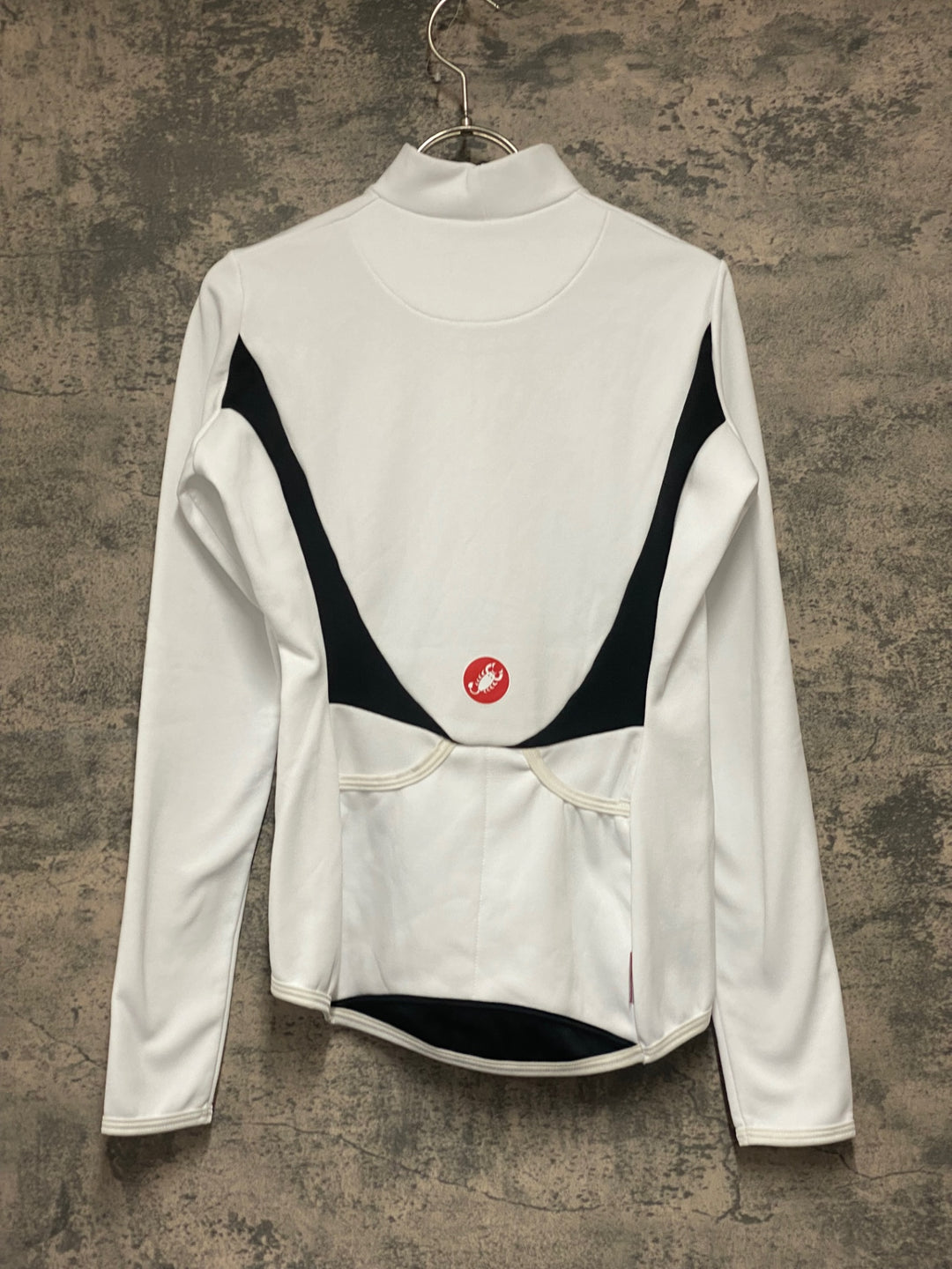 KD227 カステリ CASTELLI 長袖 ハーフジップ サイクルジャージ 白 S 裏起毛