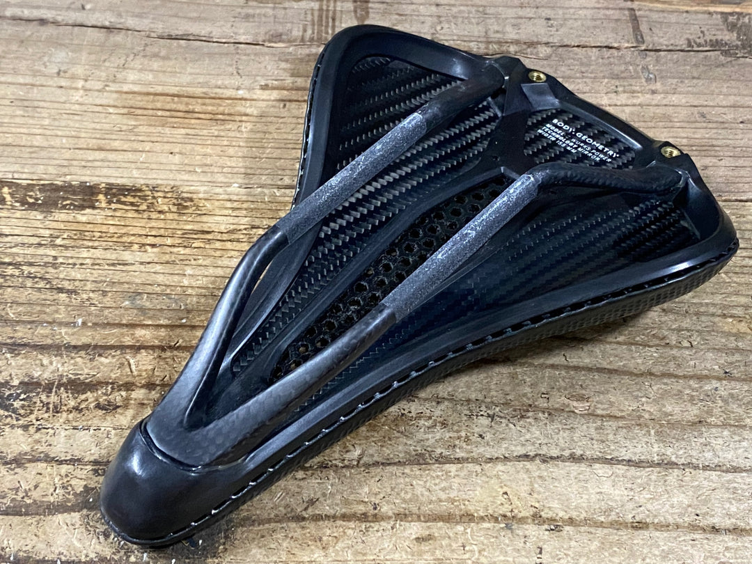 KE168 スペシャライズド SPECIALIZED S-WORKS POWER MIRROR サドル 黒 155mm カーボンレール ※先端部繊維切れのためジャンク