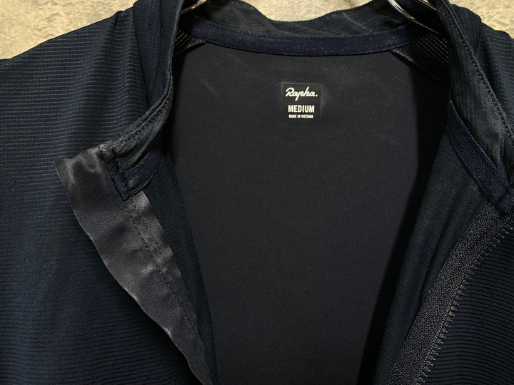 KC232 ラファ Rapha PRO TEAM TRAINING JERSEY 半袖 サイクルジャージ 紺 M ※ほつれあり,スレ大