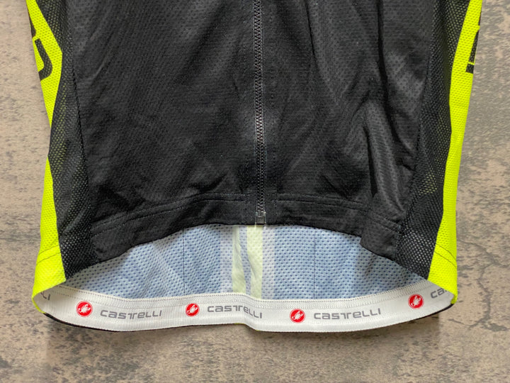KH241 カステリ CASTELLI 半袖 サイクルジャージ 黒 M ※ややほつれあり