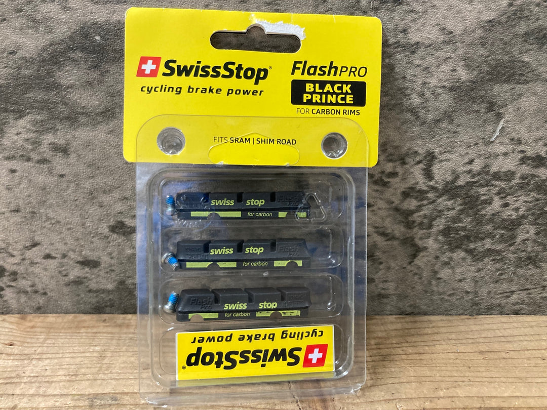 KB206 スイスストップ SWISS STOP Flash Pro Black Prince カーボンリム用 ブレーキシュー 前後セット
