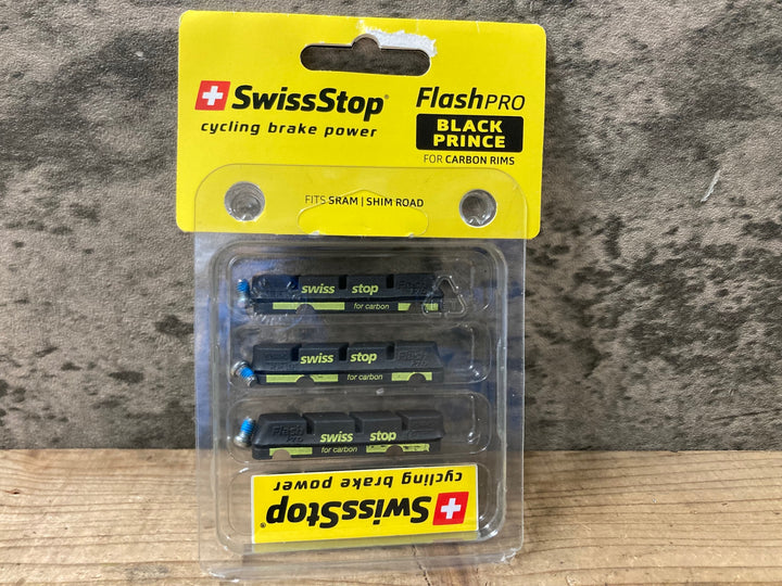 KB206 スイスストップ SWISS STOP Flash Pro Black Prince カーボンリム用 ブレーキシュー 前後セット