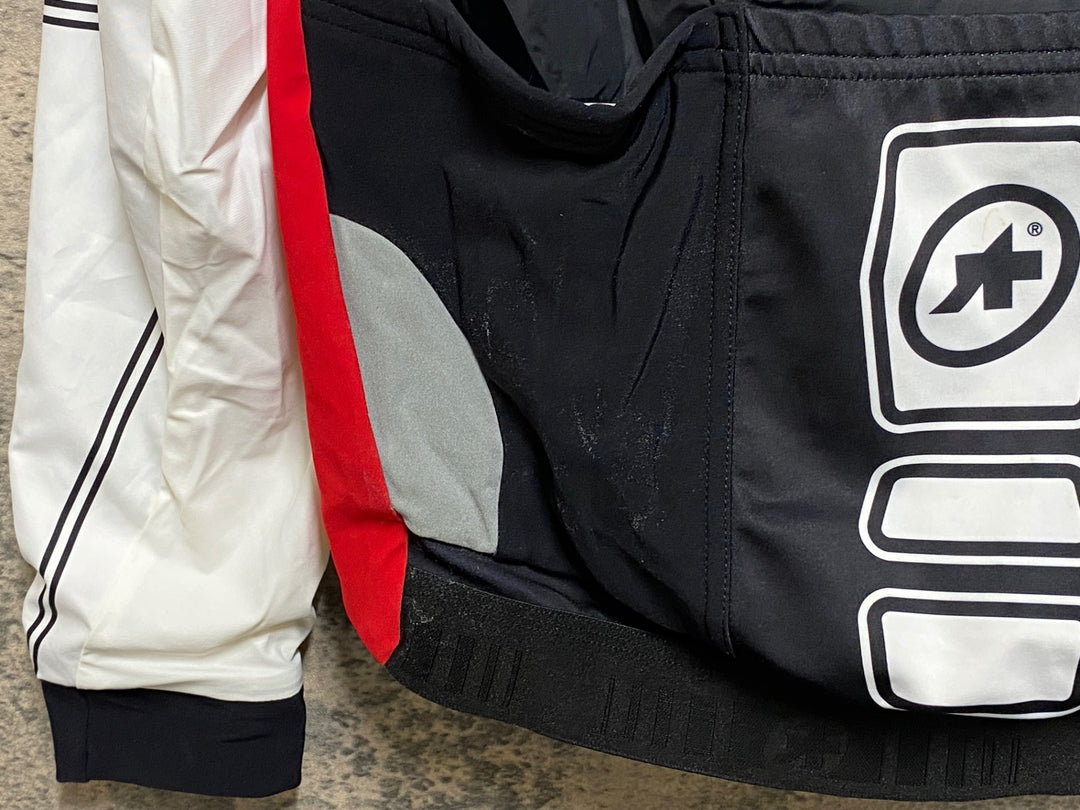 JP395 アソス ASSOS iJ.SHaq.6 UNO WINTER INSULATOR JACKET 長袖 サイクルジャケット 赤 白 黒 M 裏起毛