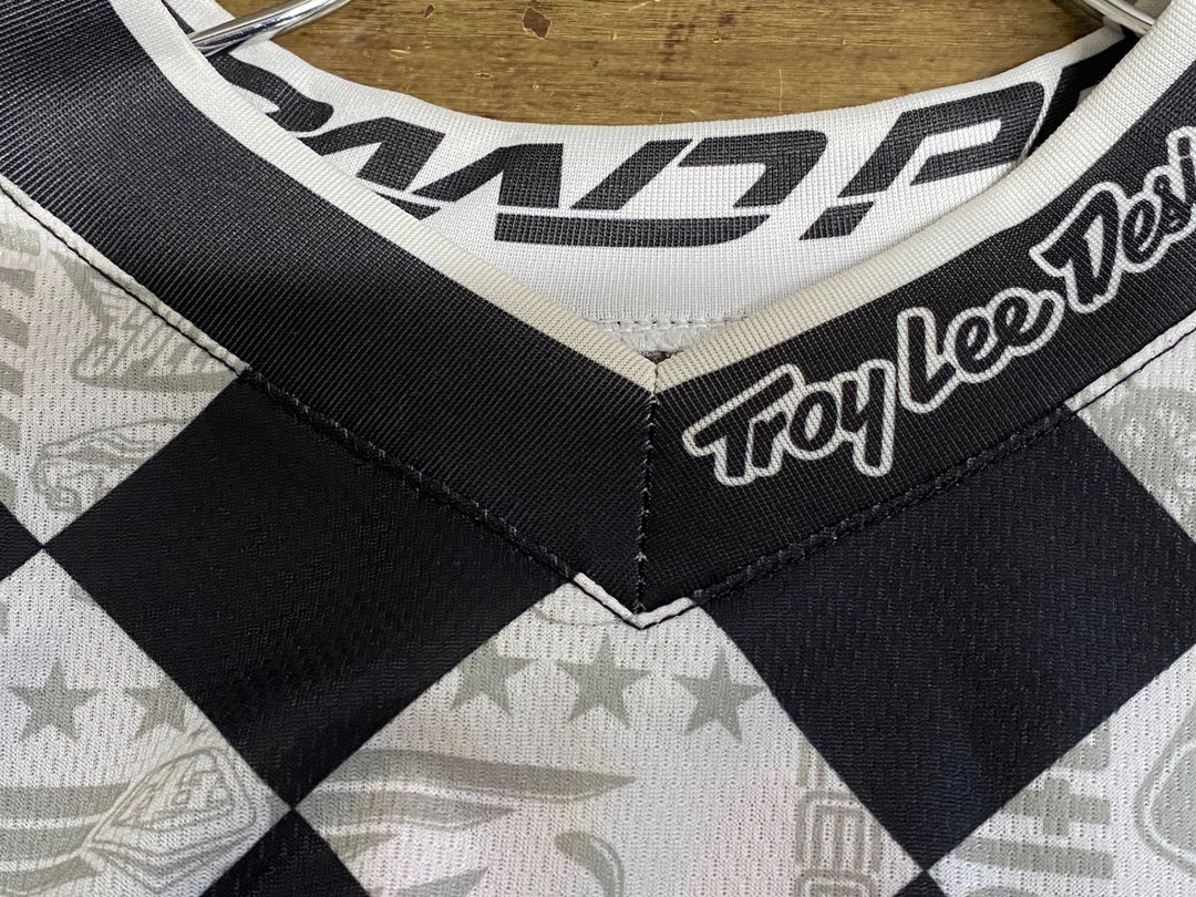JV400 トロイリーデザイン Troy Lee Design 長袖ジャージ 黒白 S 汚れ