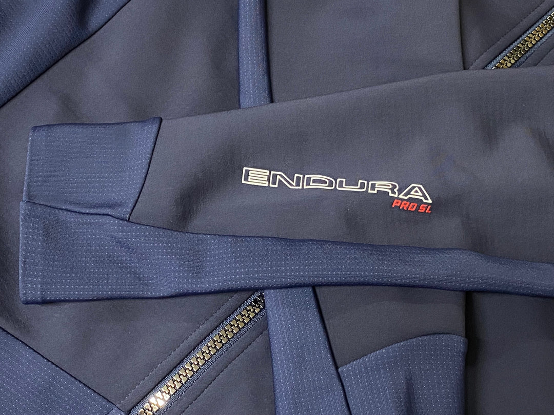 KM554 エンデュラ ENDURA PRO SL 長袖 サイクルジャケット 紺 S 裏起毛