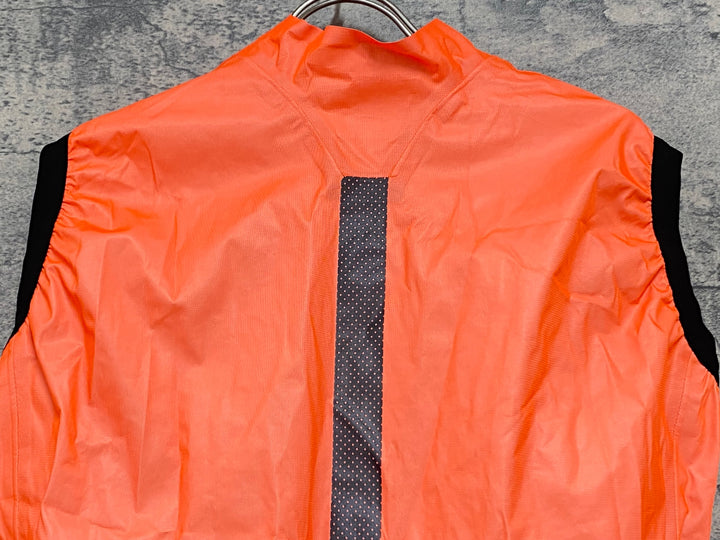 JZ085 アソス ASSOS EQUIPE RS Rain Vest lollyRed サイクルベスト ジレ オレンジ M ※タグカット