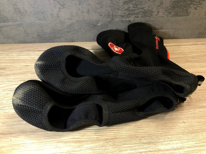 JS397 カステリ CASTELLI シューズカバー 黒 M 裏起毛 GORE TEX INFINIUM