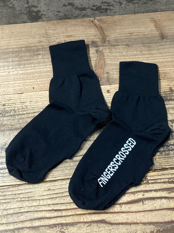 KM738 フィンガークロスド FINGERCROSSED OVERSOCKS シューズカバー 黒 L