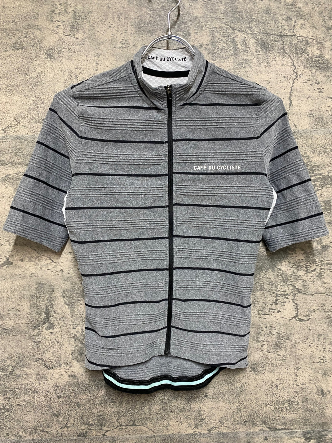 KS044 カフェドシクリステ CAFE DU CYCLISTE FRANCINE Man 半袖 サイクルジャージ グレー ボーダー S