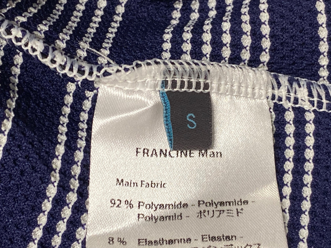 KN641 カフェドシクリステ Cafe du Cycliste FRANCINE Man 半袖 サイクルジャージ 紺 白 S