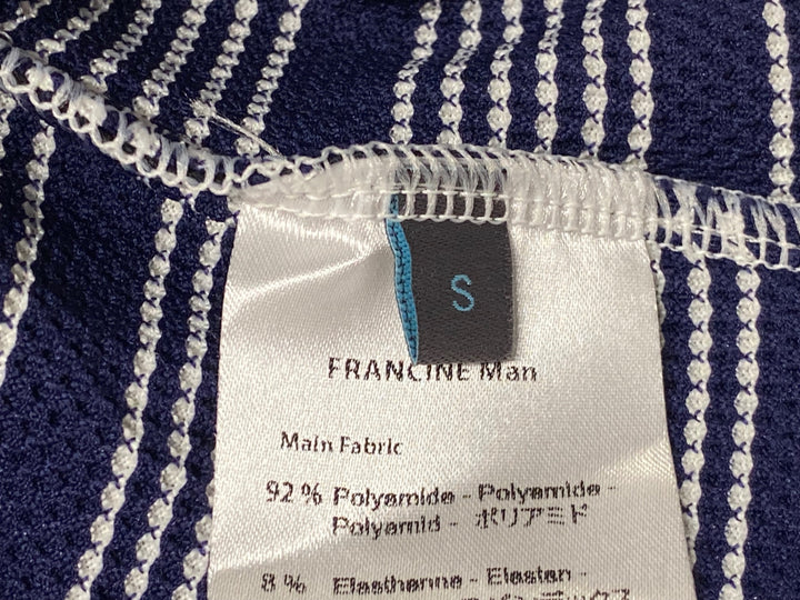 KN641 カフェドシクリステ Cafe du Cycliste FRANCINE Man 半袖 サイクルジャージ 紺 白 S