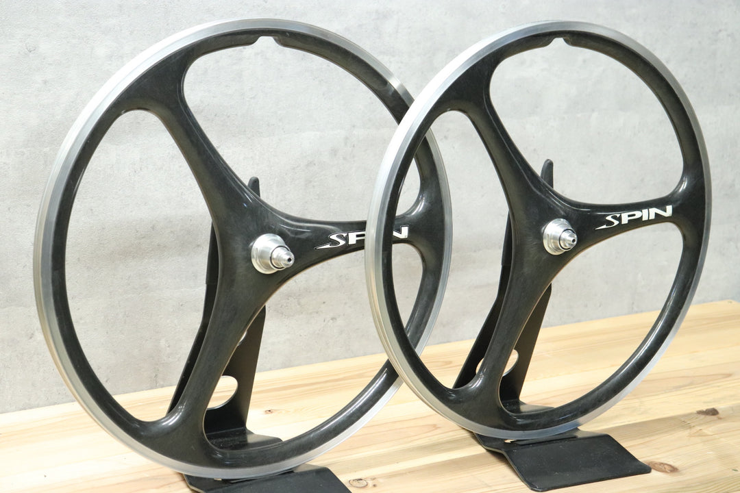 スピン SPIN バトンホイール 26インチ MTB アルミ/カーボン クリンチャー ホイールセット トライスポーク シマノ 10S 【さいたま浦和店】