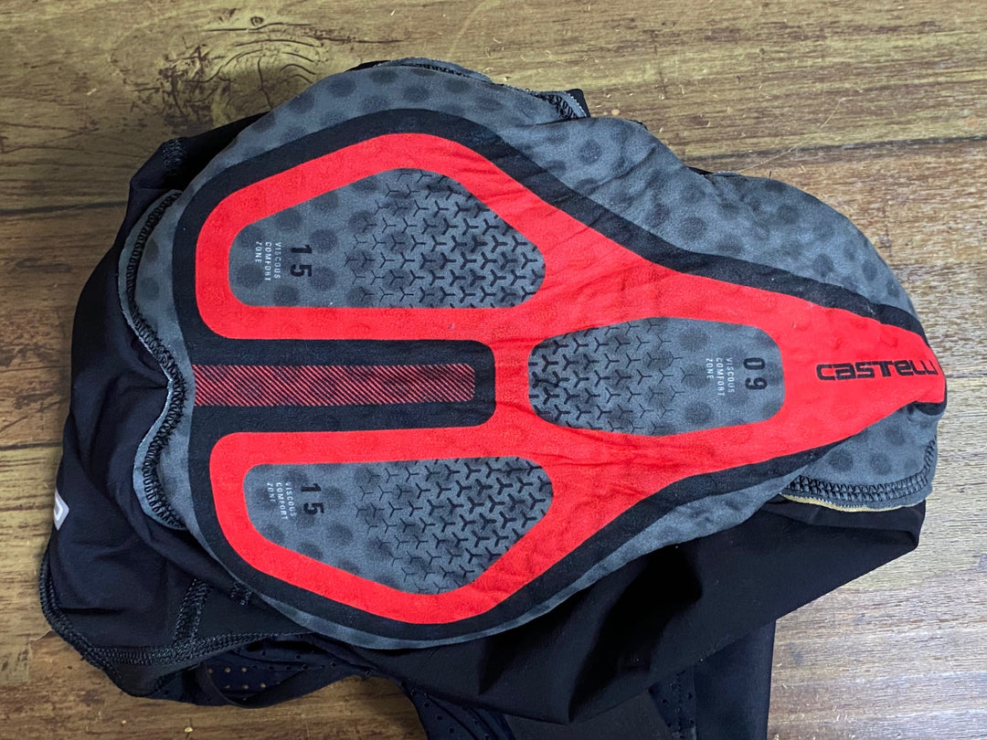 KG812 カステリ CASTELLI ロッソコルサ ROSSO CORSA PREMIO BLACK ビブショーツ 黒 M ※タグカット