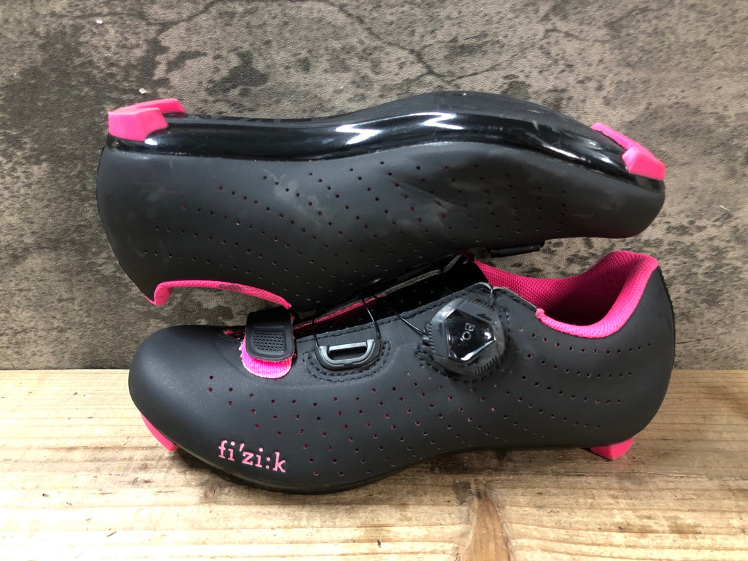 JT015 フィジーク fizik TEMPO OVERCURVE R5 SHOES ビンディングシューズ 黒 ピンク EU36 SPD-SL
