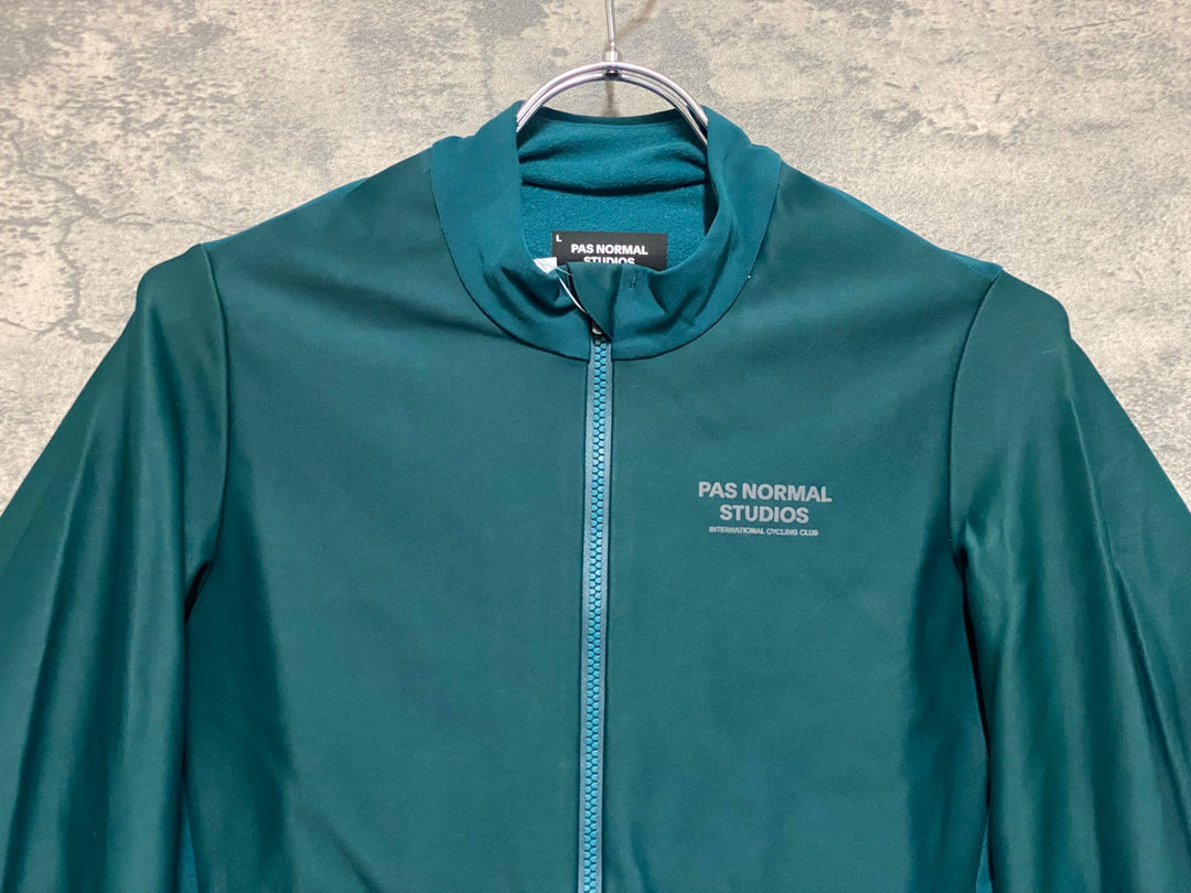KD317 パスノーマルスタジオ PAS NORMAL STUDIOS MECHANISM THERMAL LONG SLEEVE JERSEY 長袖 サイクルジャージ 緑 L 裏起毛