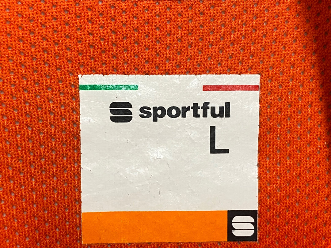 KM616 スポーツフル sportful 長袖 サイクルジャージ グレー オレンジ L 裏起毛
