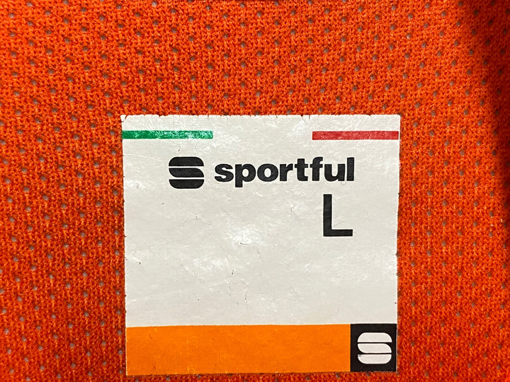 KM616 スポーツフル sportful 長袖 サイクルジャージ グレー オレンジ L 裏起毛