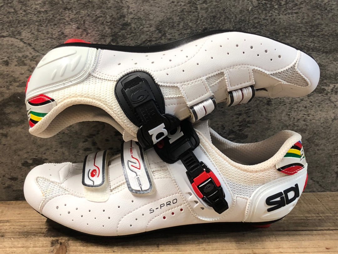 JQ951 シディ SIDI GENIUS 5 PRO ビンディングシューズ 3穴 白 EU45
