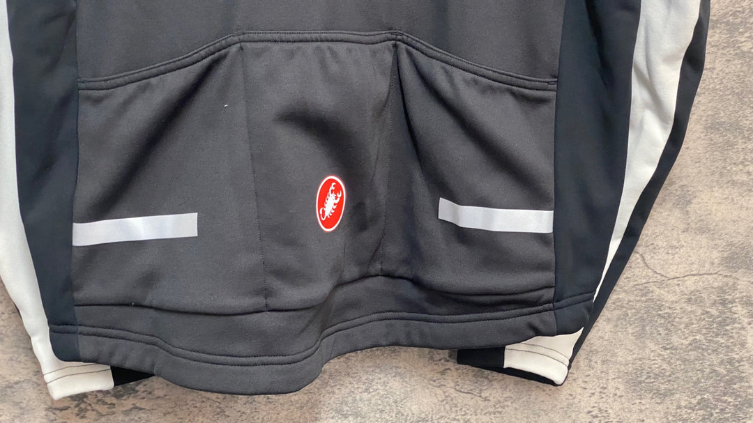 KI786 カステリ CASTELLI 長袖 サイクルジャケット 黒 XL 裏起毛 GORE TEX INFINIUM