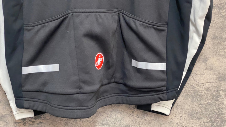 KI786 カステリ CASTELLI 長袖 サイクルジャケット 黒 XL 裏起毛 GORE TEX INFINIUM