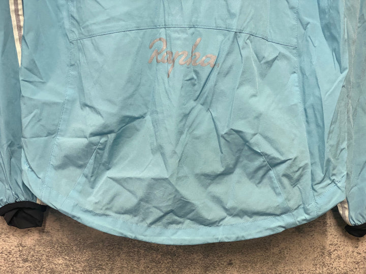 JZ546 ラファ Rapha WIND JACKET 長袖 ウインドブレイカー 水色 M ※チャック破損
