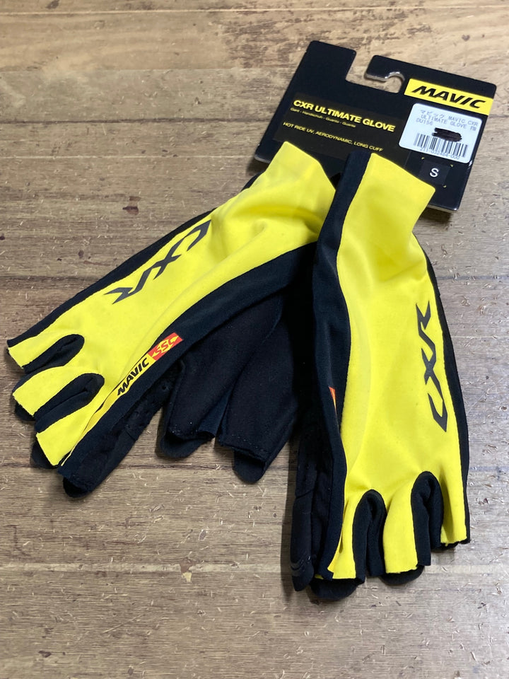 KD553 マヴィック MAVIC CXR ULTIMATE GLOVE 指切りグローブ 黒黄 S