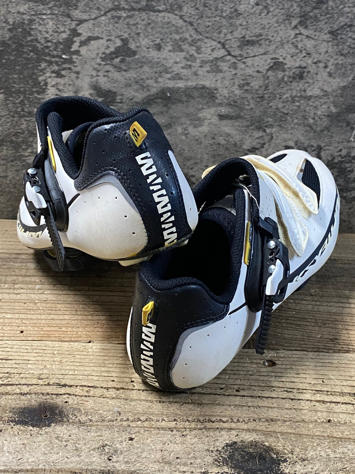 KG506 マヴィック MAVIC キシリウム KSYRIUM ELITE ビンディングシューズ 白 3穴 EU42 ※汚れ