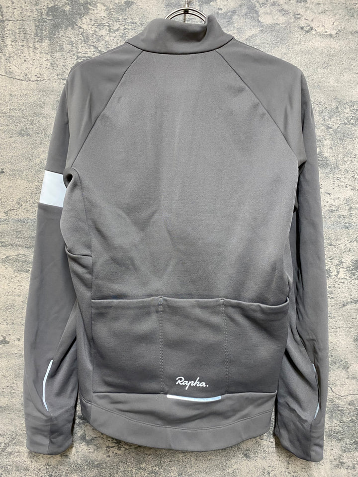 JS014 ラファ Rapha MEN'S CORE WINTER JACKET 長袖 サイクルジャケット グレー M 裏起毛