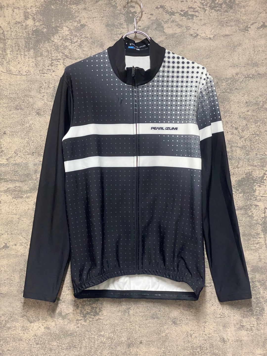 JZ253 パールイズミ PEARL iZUMi BASIC FIT 長袖 サイクルジャージ 黒 白 L 裏起毛