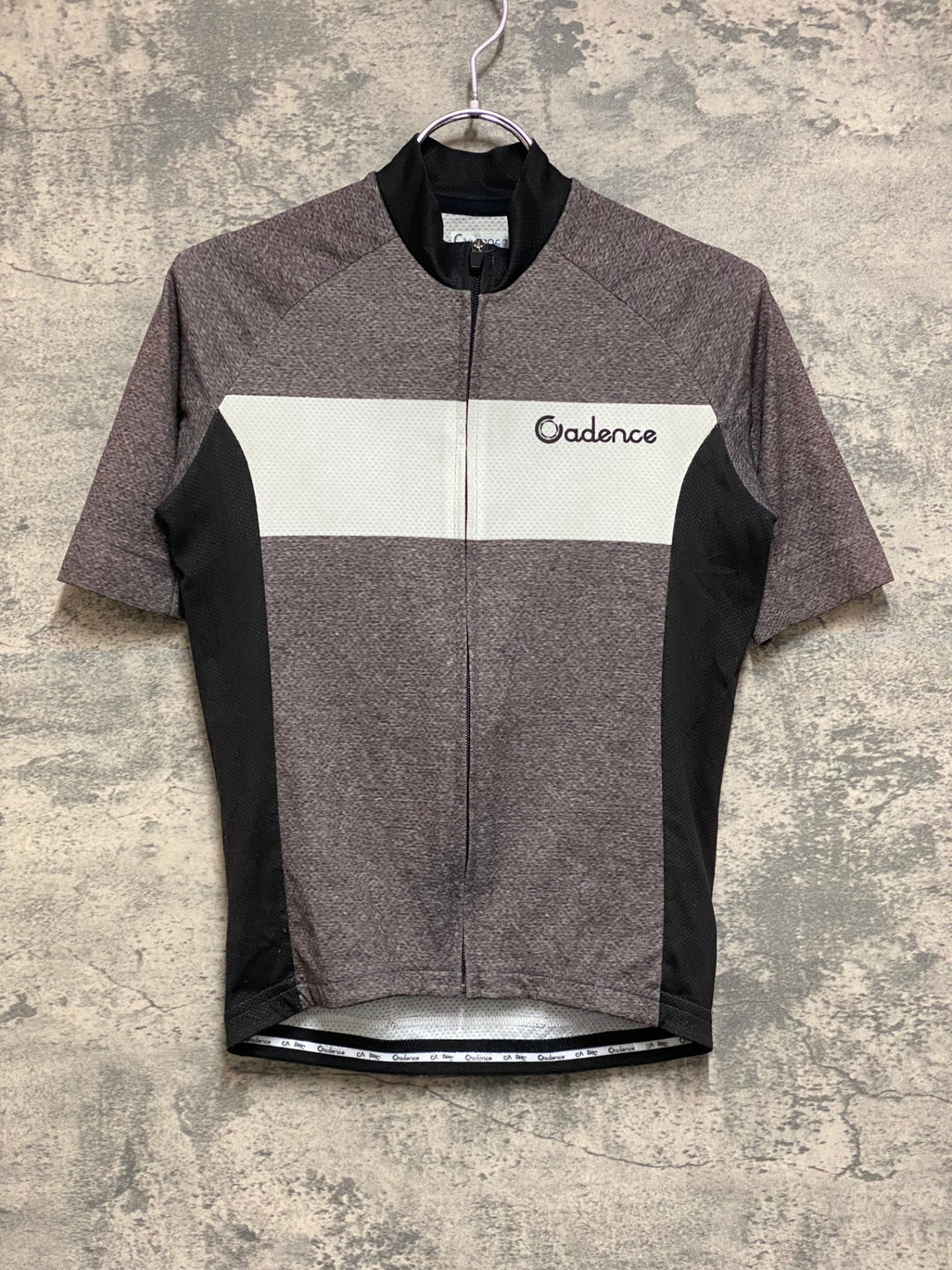 JQ506 ケイデンス Cadence RACE FIT 半袖サイクルジャージ 白グレー XS