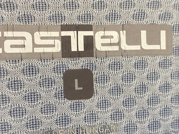 KG671 カステリ CASTELLI 半袖 サイクルジャージ グレー L ほつれあり