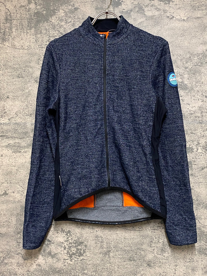 JP712 カフェドシクリステ Cafe du Cycliste マーガレット MARGUERITE MEN 長袖 サイクルジャージ 黒 XS 裏起毛