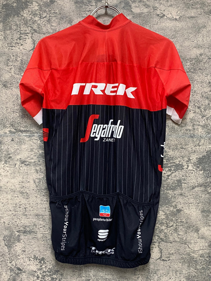 KG165 スポーツフル sportful 半袖 サイクルジャージ 赤 黒 L TREK Segafredo