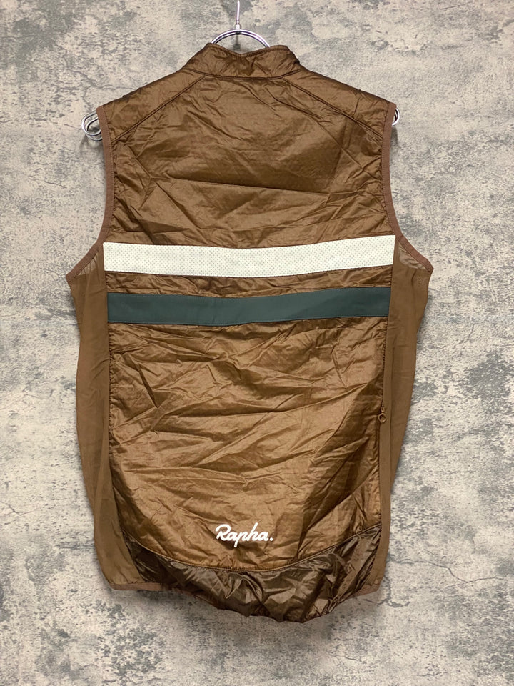 JV414 ラファ Rapha BREVET INSULATED GILET ジレ サイクルベスト ブラウン M