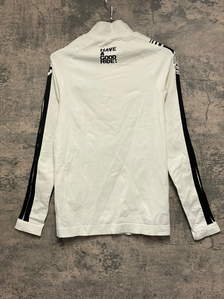 JV137 アソス ASSOS 長袖 ベースレイヤー 白 黒Ⅱ 7/7 WINTER PLUS
