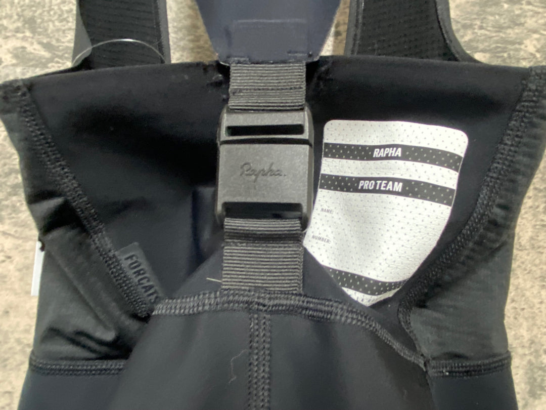 KL470 ラファ Rapha WOMEN'S PRO TEAM WINTER TIGHTS ビブタイツ 黒 XXS 裏起毛 ※動物の毛