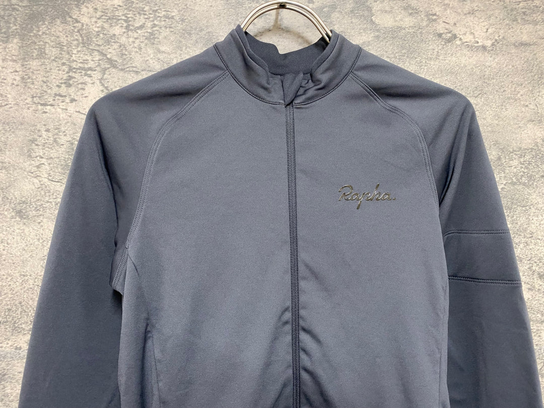 JN226 ラファ Rapha WOMEN'S LONG SLEEVE CORE JERSEY 長袖 サイクルジャージ グレー XS 裏起毛 レディース