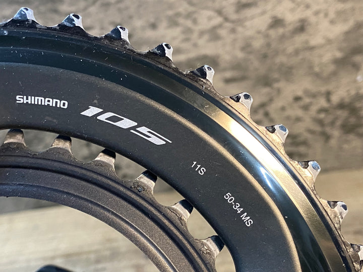 JO398 シマノ SHIMANO 105 FC-R7000 4iiii パワーメーター付き ※カバー割れ、左クランク接続不良のためジャンク