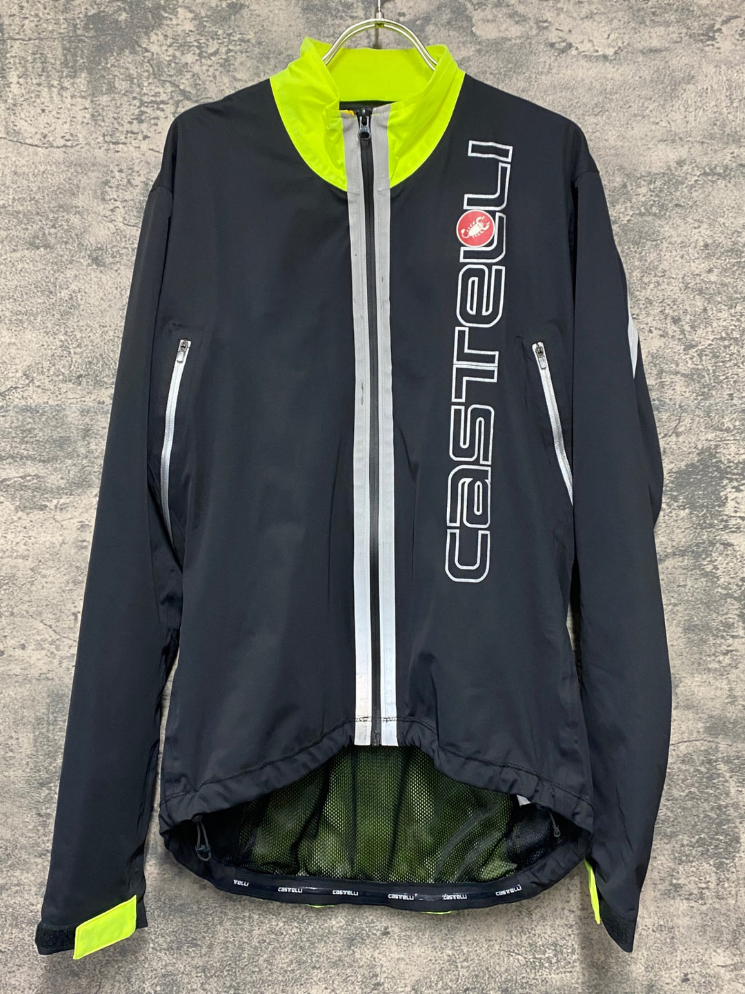 JW299 カステリ CASTELLI 長袖 ウインドブレーカー L ※汚れあり