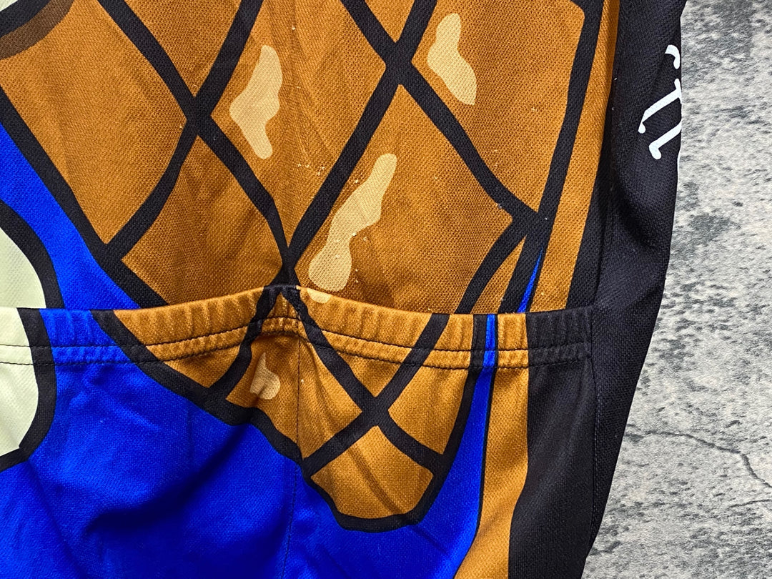 KK057 パールイズミ PEARL iZUMi 半袖 サイクルジャージ 青 L ほつれ