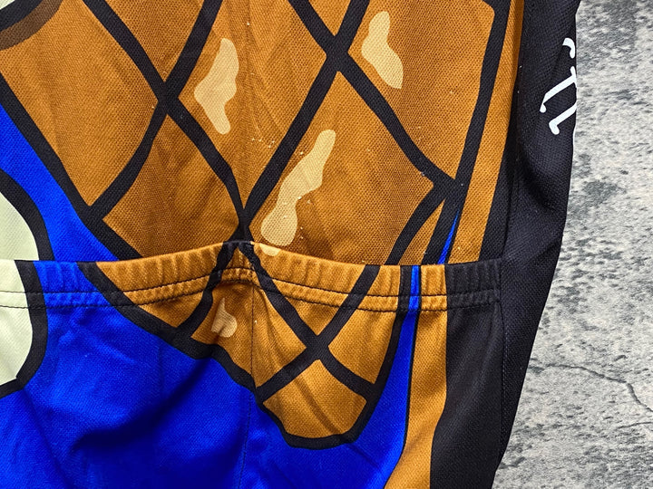 KK057 パールイズミ PEARL iZUMi 半袖 サイクルジャージ 青 L ほつれ