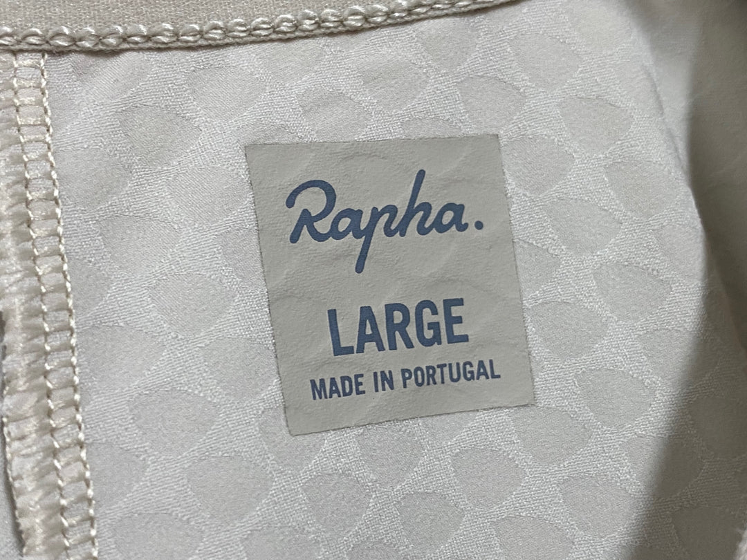 JM528 ラファ Rapha MEN'S PRO TEAM AERO JERSEY 半袖 サイクルジャージ オフホワイト L ※ほつれ
