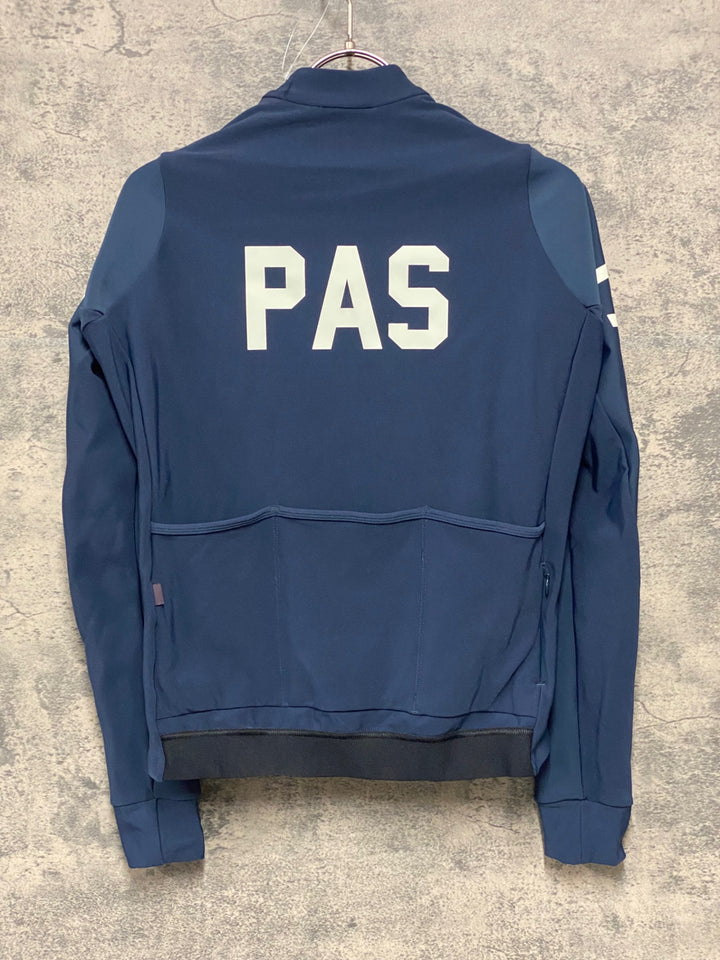 KE898 パスノーマルスタジオ PAS NORMAL STUDIES Mechanism Thermal Long Sleeve Jersey 長袖 サイクルジャージ 裏起毛 紺 S
