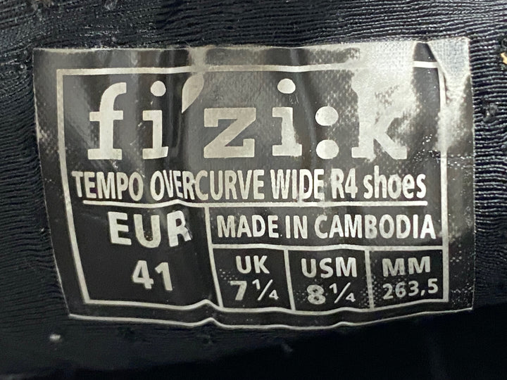 JT676 フィジーク fizik テンポ TEMPO OVERCURVE WIDE R4 ビンディングシューズ SPD-SL EUR 41 紺
