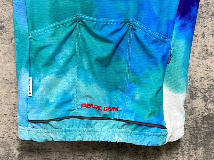 JZ822 パールイズミ PEARL iZUMi RACE FIT 半袖 サイクルジャージ 白 総柄 S