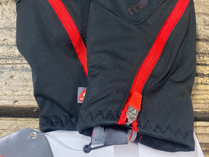 JT746 カステリ CASTELLI ロッソコルサ ROSSOCORSA 長指 裏起毛 ウィメンズ サイクルグローブ 黒 M