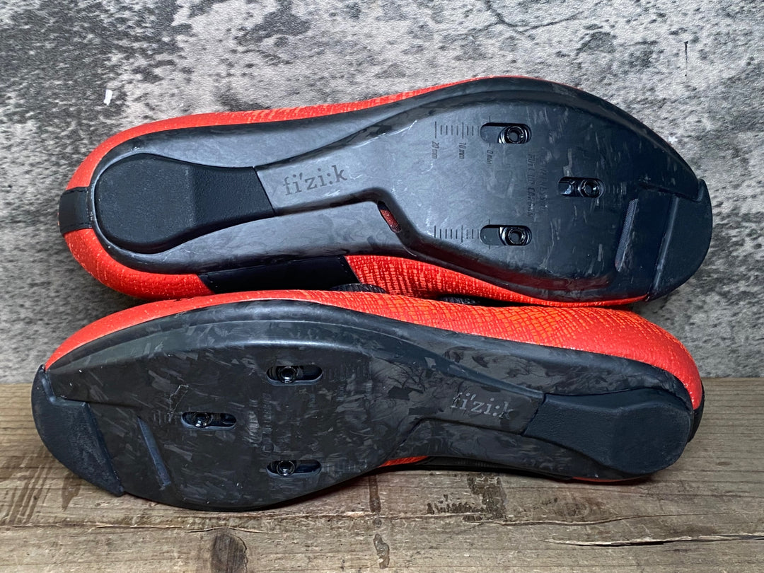 JK767 フィジーク fizik VENTO INFINITO KNIT CARBON SHOES ビンディングシューズ EU39 3穴 赤