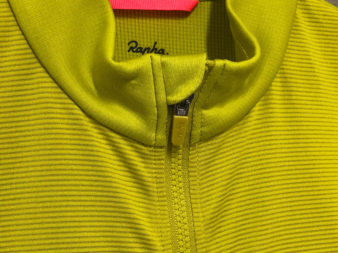 KL638 ラファ Rapha BREVET 半袖 サイクルジャージ 黄 XS