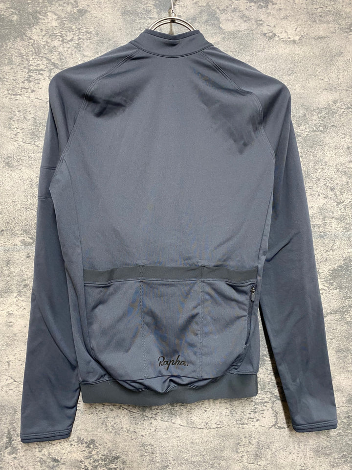 JN226 ラファ Rapha WOMEN'S LONG SLEEVE CORE JERSEY 長袖 サイクルジャージ グレー XS 裏起毛 レディース