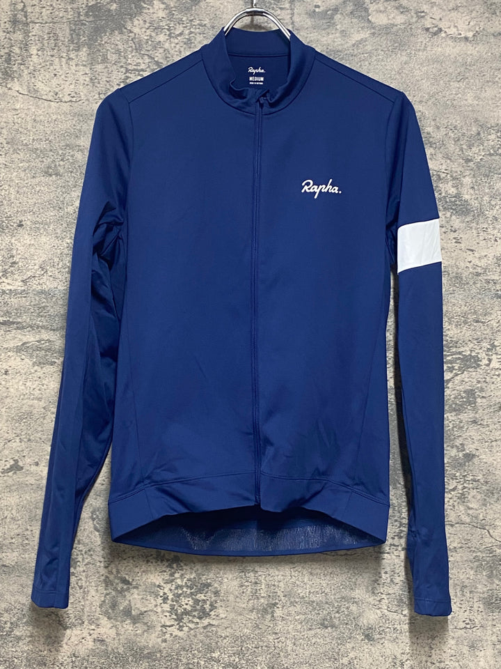 KJ128 ラファ Rapha MEN'S CORE THERMAL LONG SLEEVE JERSEY 長袖 サイクルジャージ ネイビー M